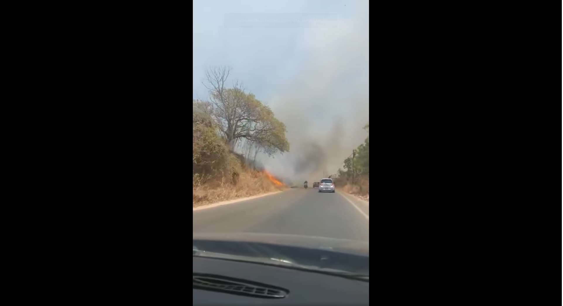 Por incendio cierran carretera San Pedro Buenavista - Primero de Mayo