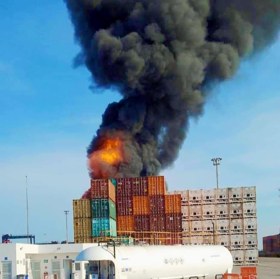 Se registra explosión dentro del recinto portuario del puerto de Veracruz