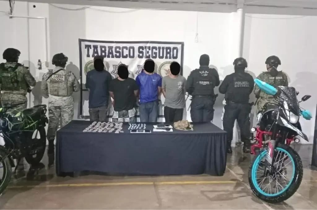 Detienen fuerzas federales a ocho en Centro y Comalcalco 