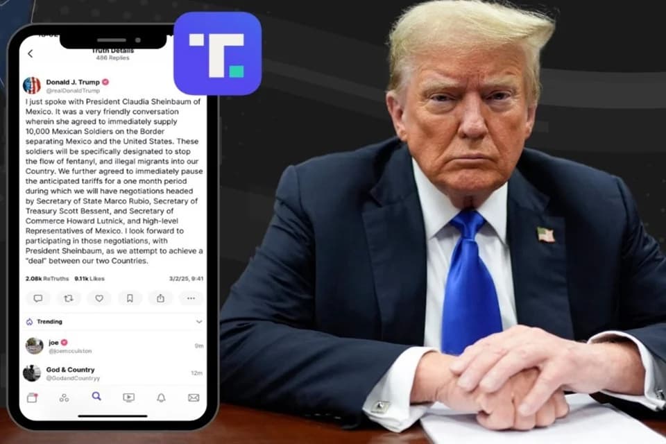 Pausa Trump aranceles de 25% a México