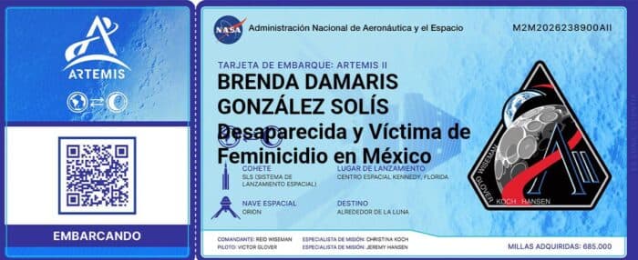 Desaparecidos de México viajan a la Luna en Artemis 