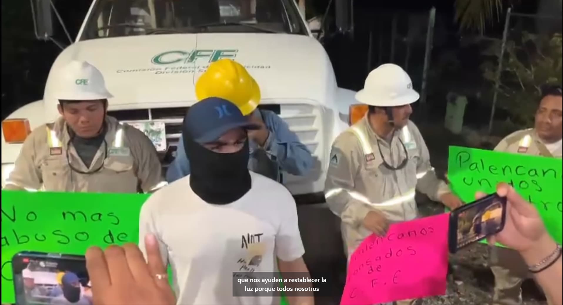 Retienen a 5 trabajadores de la CFE en Pakal-kin