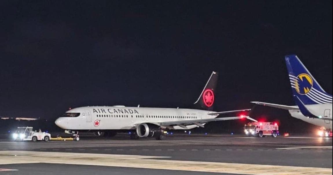 Aterriza avión de Air Canadá de emergencia por falla mecánica en Cancún