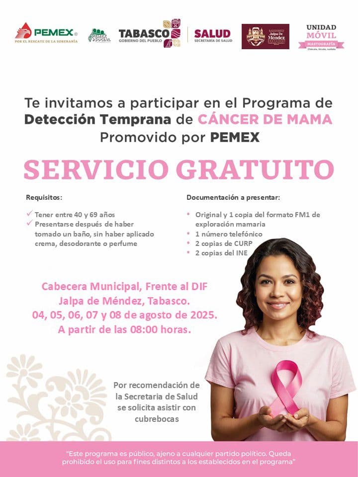 Mastografías gratis en Jalpa de Méndez 