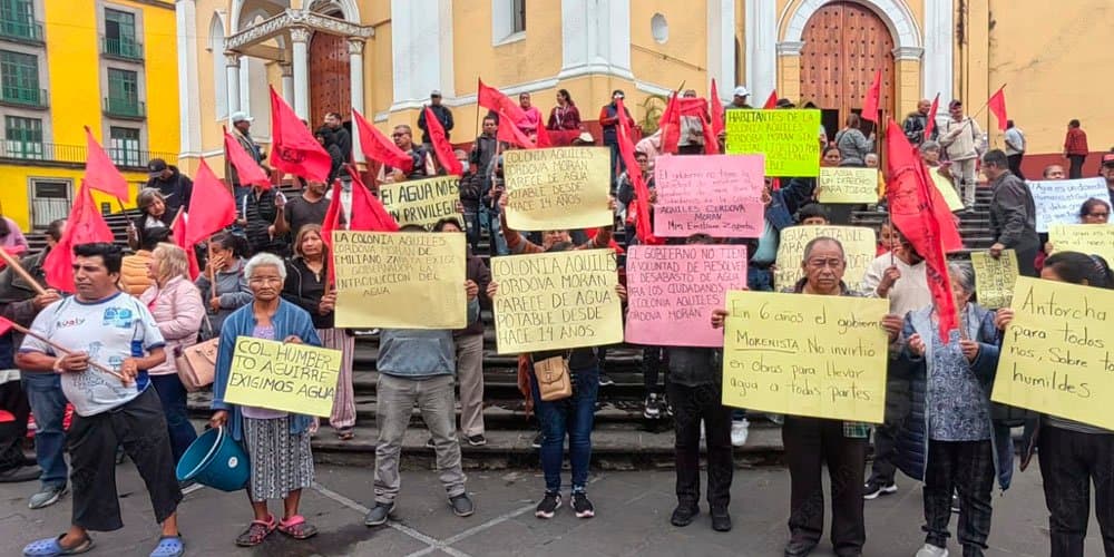 Antorcha Campesina protesta por falta de agua