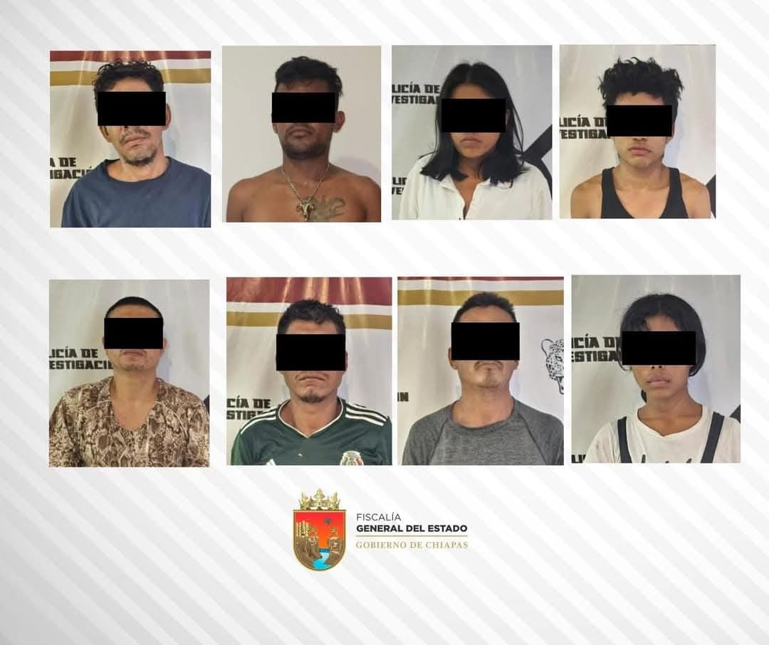 Detienen a ocho pandilleros en Tapachula