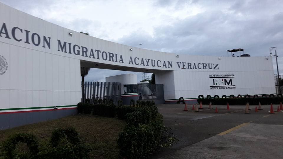 Rebasada estación migratoria de Acayucan Veracruz