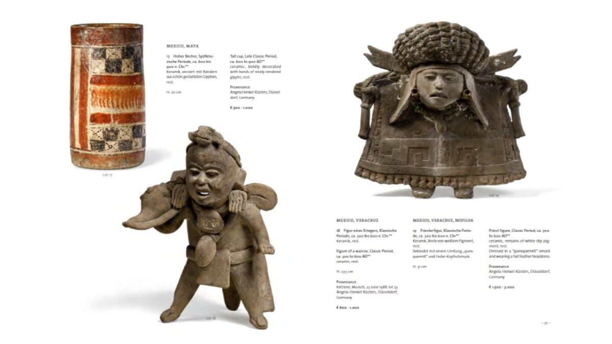 México condena subasta de arte precolombino en Alemania