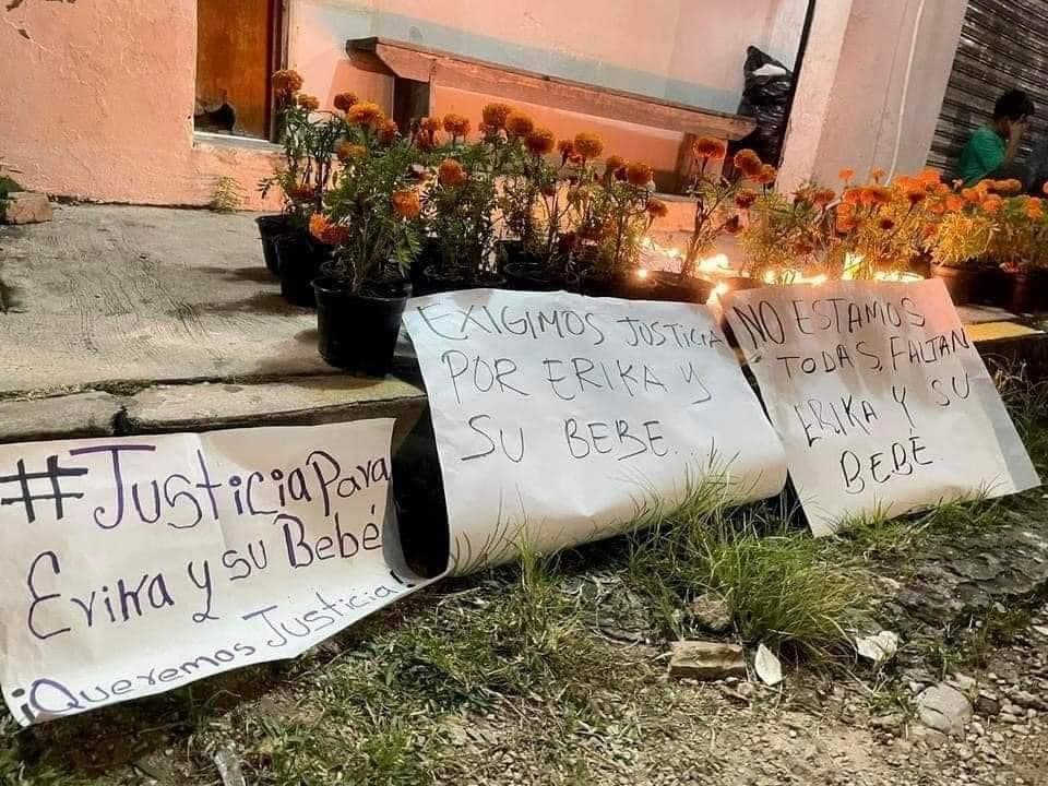 Exigen justicia para Erika y su bebé
