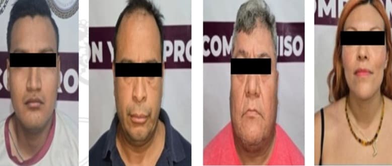 Detienen a cuatro con drogas y vehículo robado