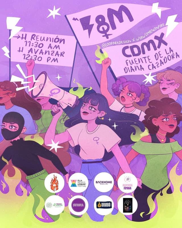 Alistan colectivos marchas en CdMx por 8 de marzo