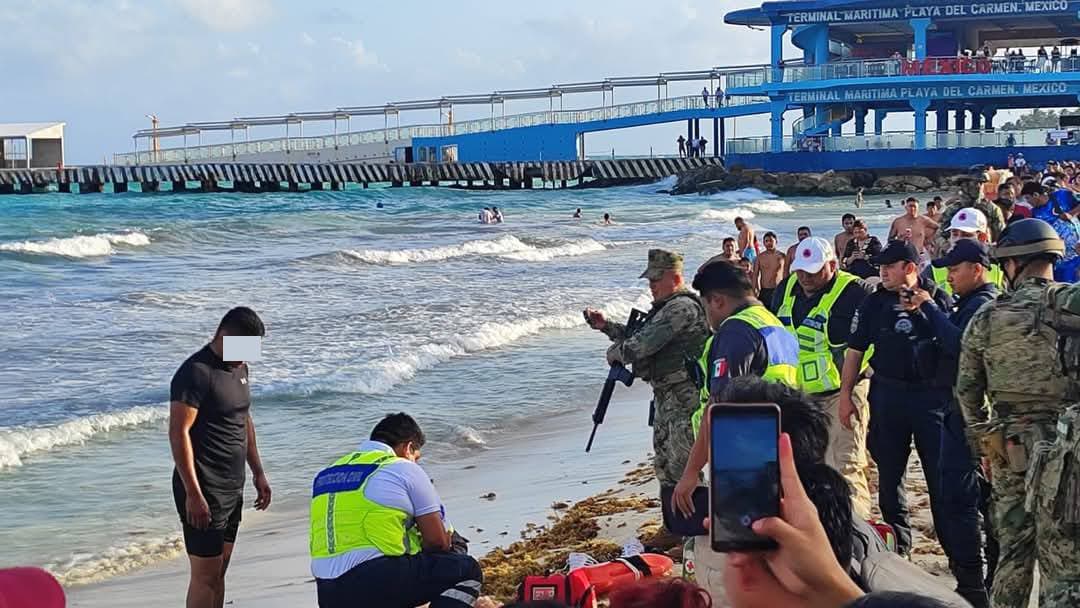 Muere joven ahogado en el mar caribe de Playa del Carmen 