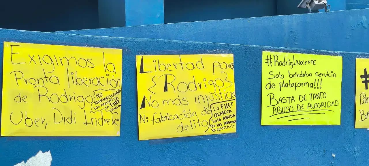 Acusan conductores de App a FIRT Olmeca de fabricar delitos 