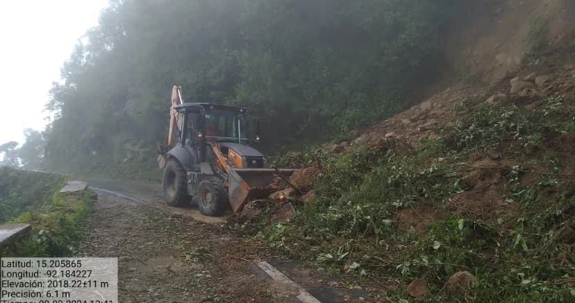 Van 30 derrumbes en Chiapas por lluvias