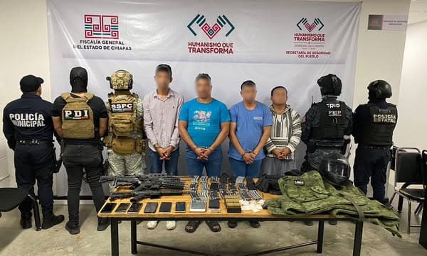 Desmembran célula delictiva en Chiapas