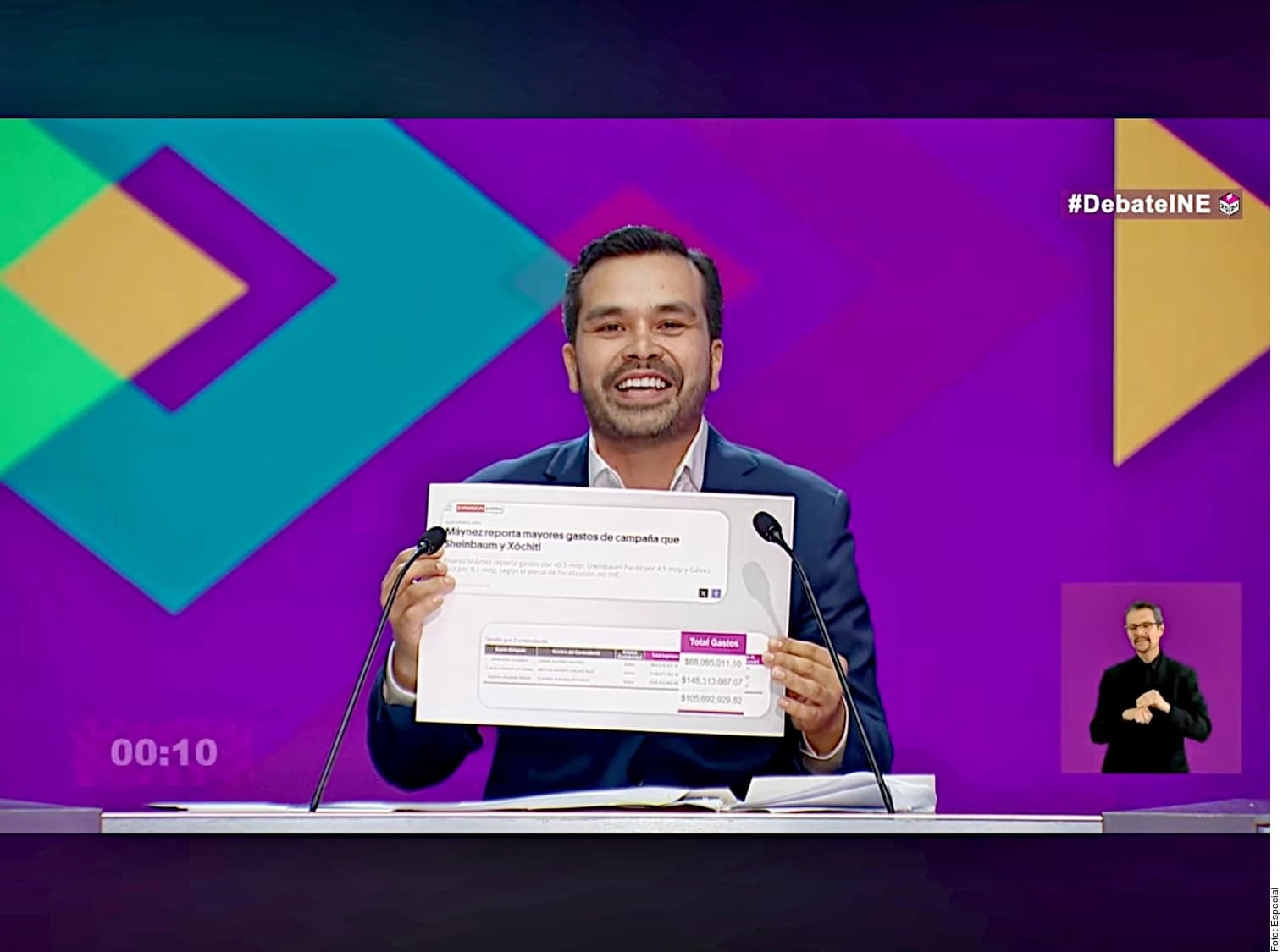 Claudia + Máynez aprietan a Xóchitl 