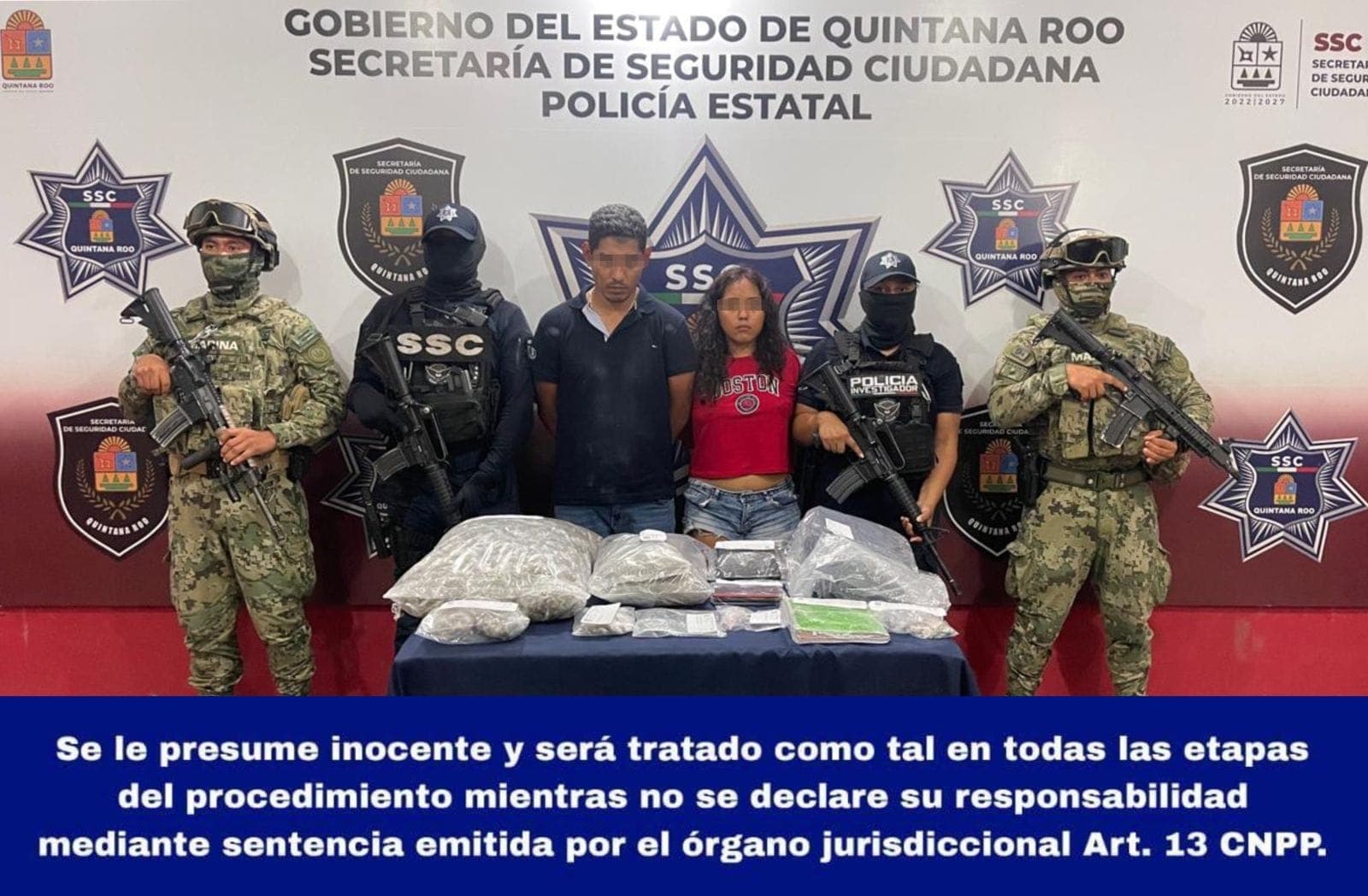 Detienen a dos personas con sustancias ilícitas 