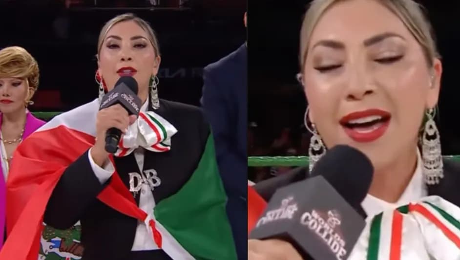 Deyra Barrera se disculpa tras cambiar letra del himno nacional