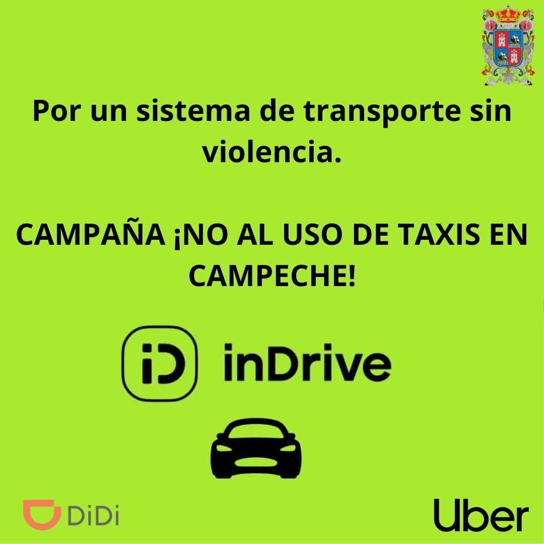 Escala conflicto en Campeche entre taxistas y choferes de App