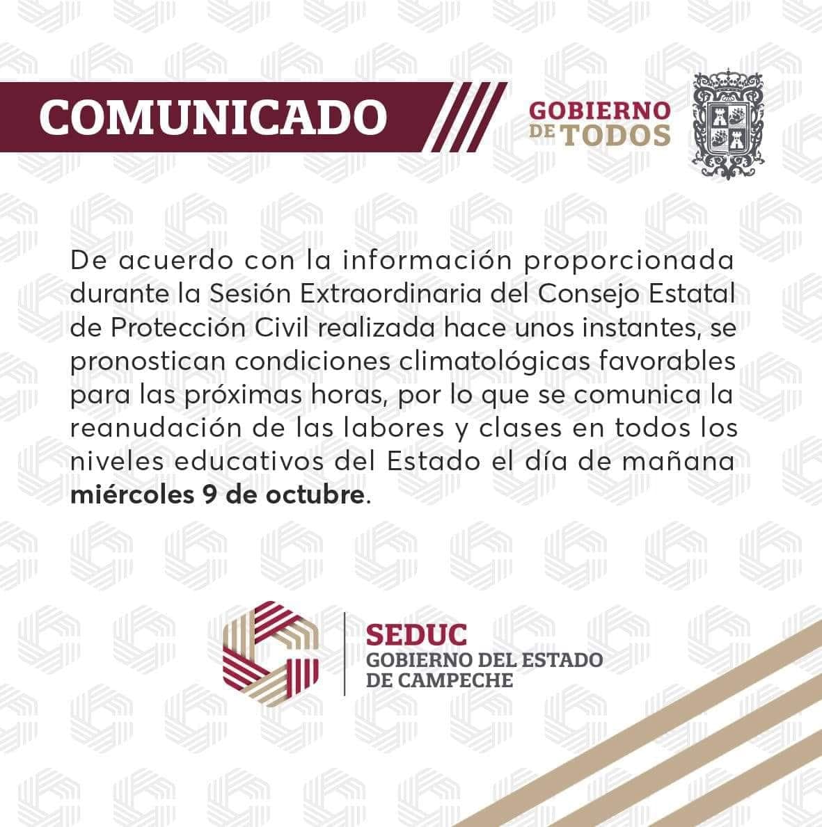 Reanudan clases en Campeche