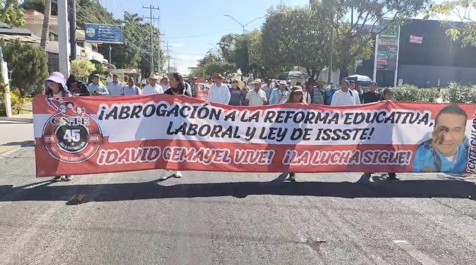 Estrena  CNTE a nuevo gobierno en Chiapas con marcha