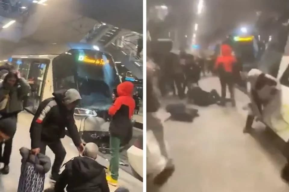 Chocan tranvías en estación de Francia
