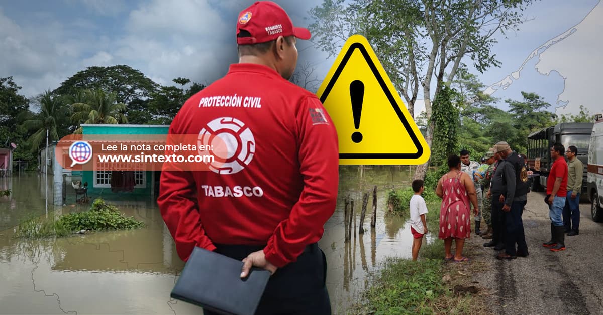 Alerta amarilla para Tabasco por lluvias