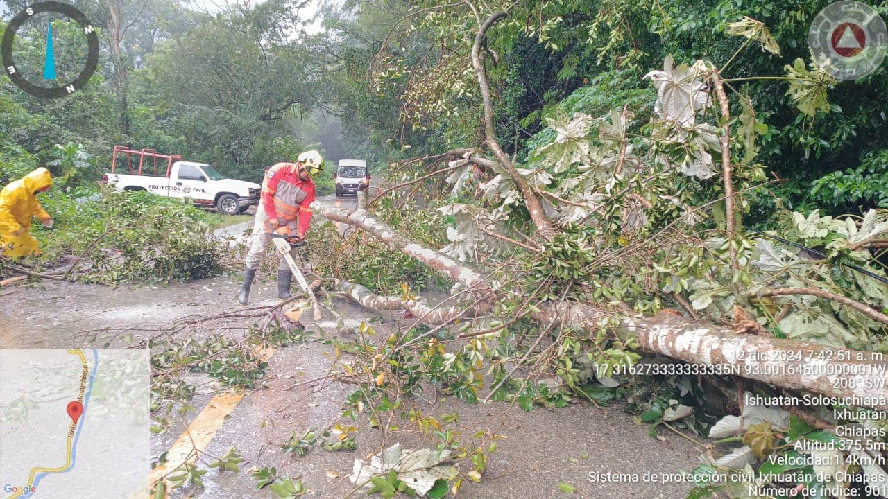 Alerta por lluvias y frío en Chiapas