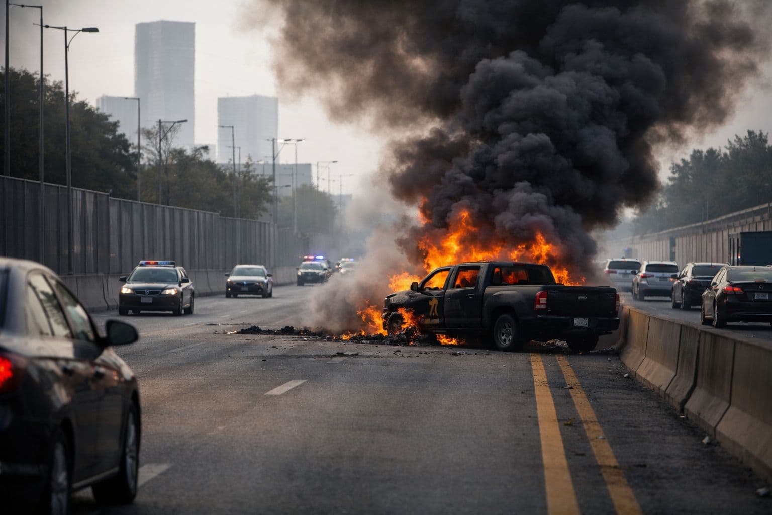 CIA responsable de explosión de auto en México: CNN, Harfuch lo niega