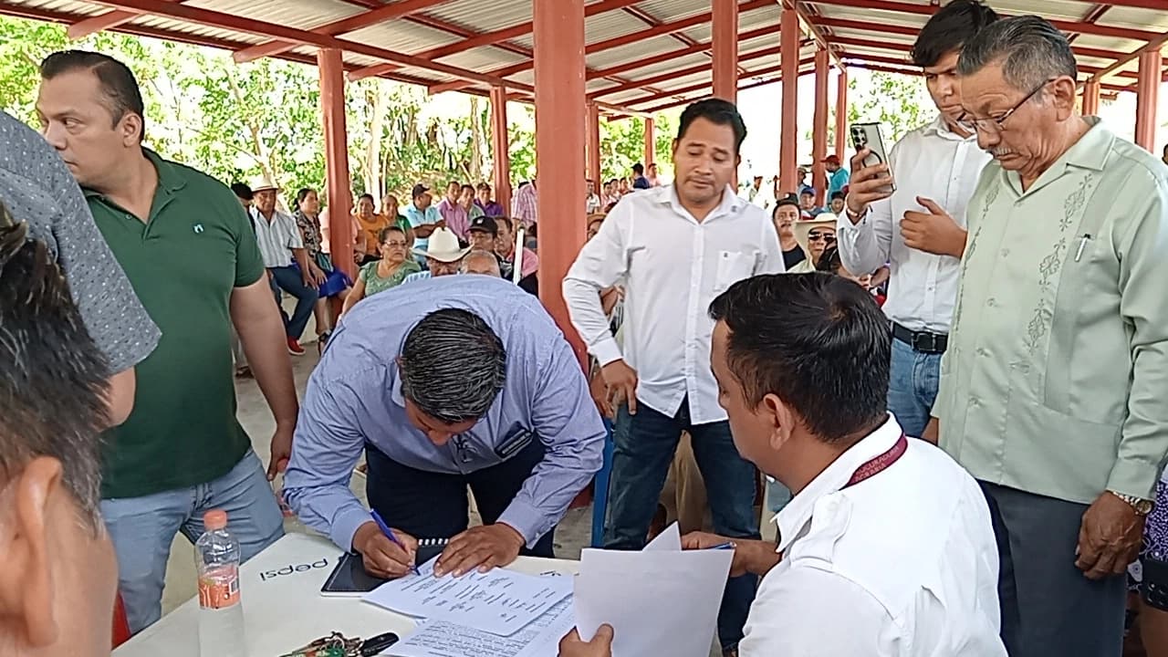 Ejidatarios de zona yokot'an dan luz verde a convenio
