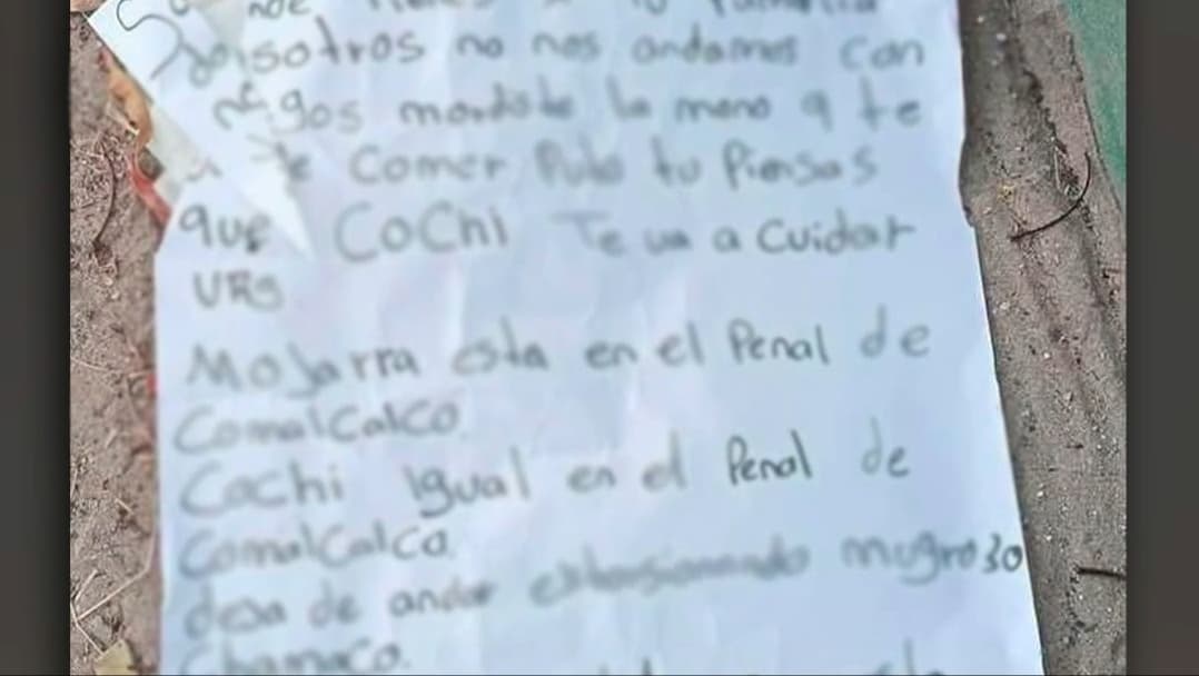 Dejan cartulina con mensaje de amenaza en escuela de Paraíso