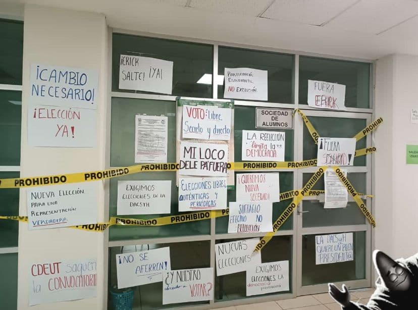 Exigen remover a líder estudiantil de la DACSYH