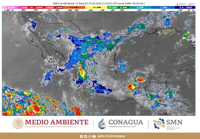 Prevé Conagua lluvias fuertes en diferentes estados