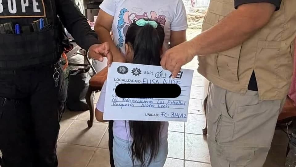 Recuperan en Nuevo León tras 6 años niña robada en Tabasco
