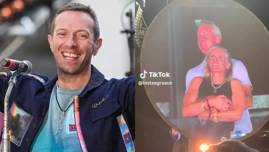 Captan infidelidad en concierto de Coldplay