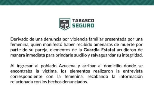 No fue provocación presencia policiaca en Cárdenas: Gabinete de Seguridad
