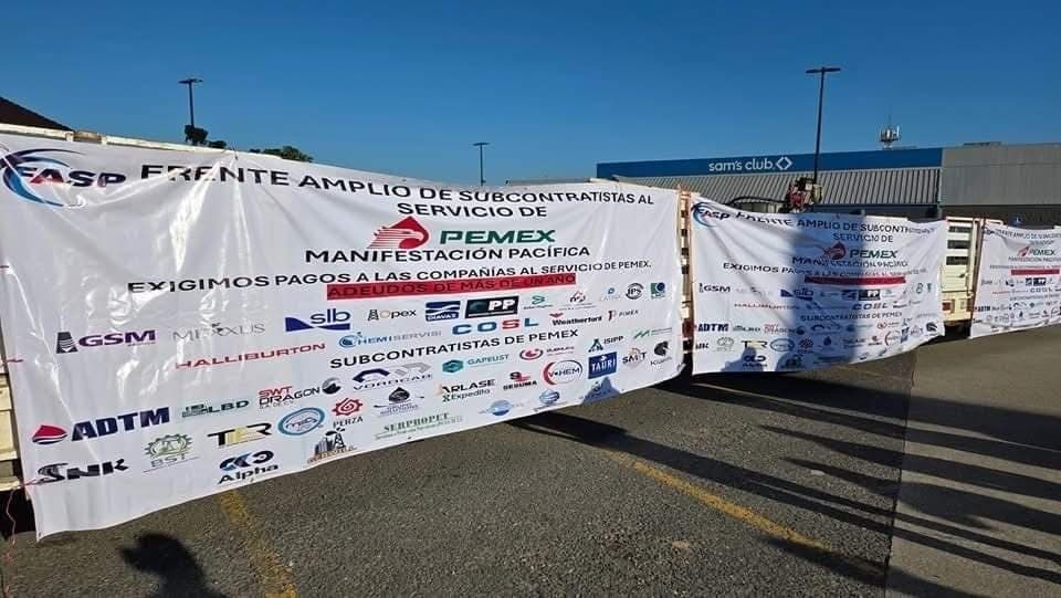 Falla protesta de empresarios carmelitas contra PEMEX