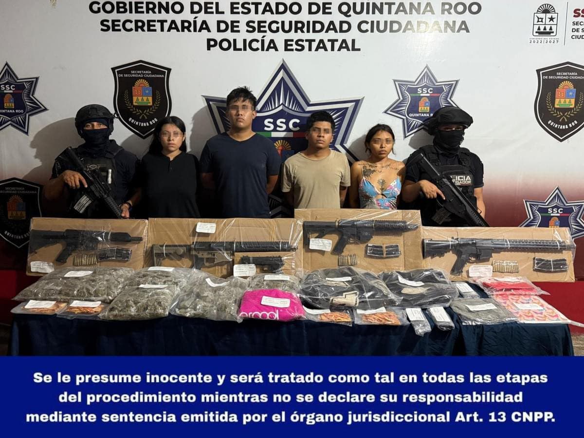 Detienen a 4 de célula criminal en Cancún