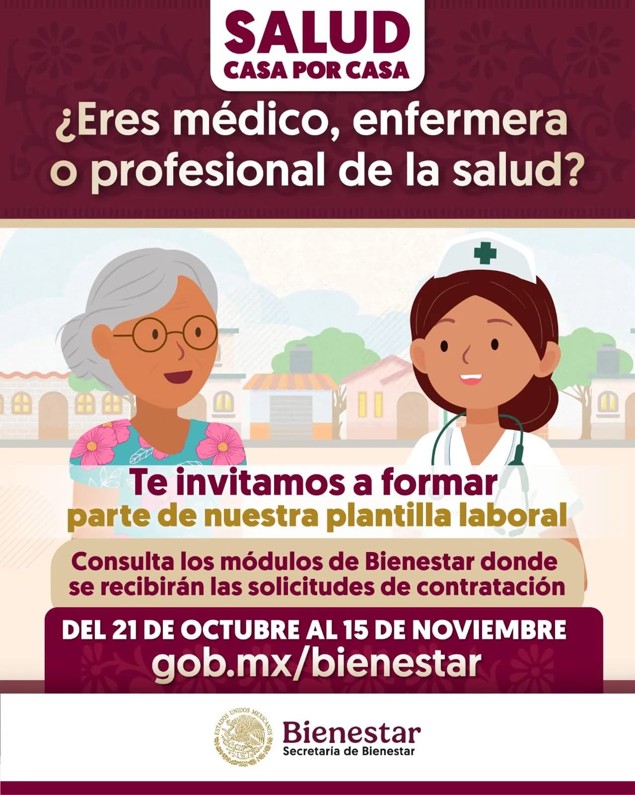 Da inicio contratación del personal para “Salud Casa por Casa”