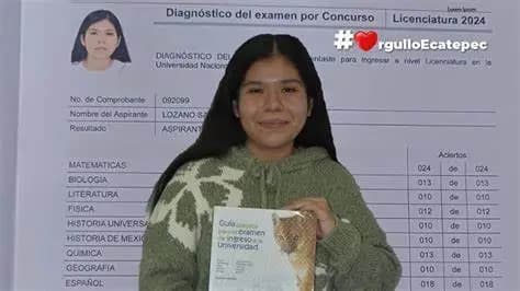 Joven obtuvo puntaje perfecto en examen de admisión de la UNAM