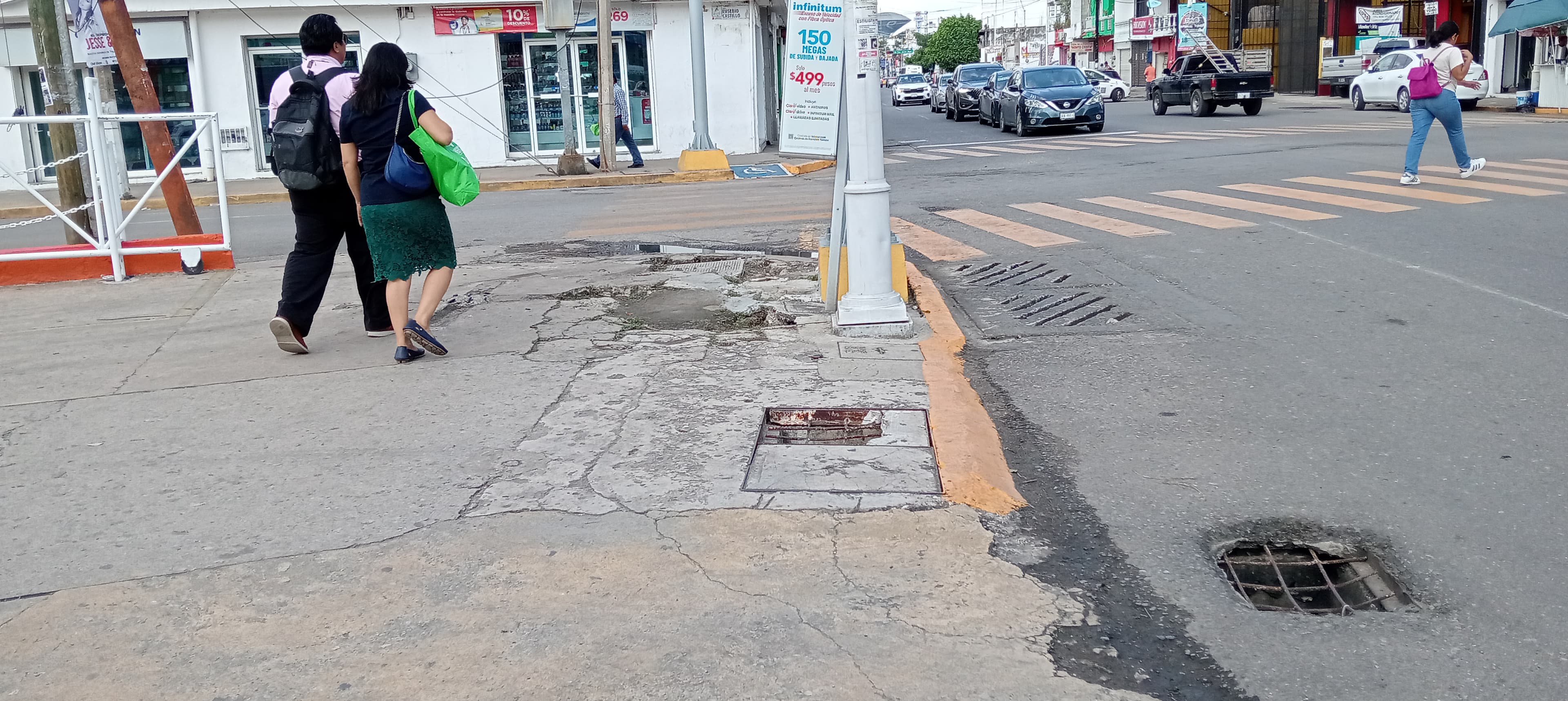 Alcantarillas en mal estado, un peligro en Av. Méndez