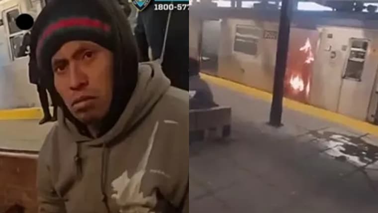 Detienen a sujeto que quemó a mujer en metro de NY