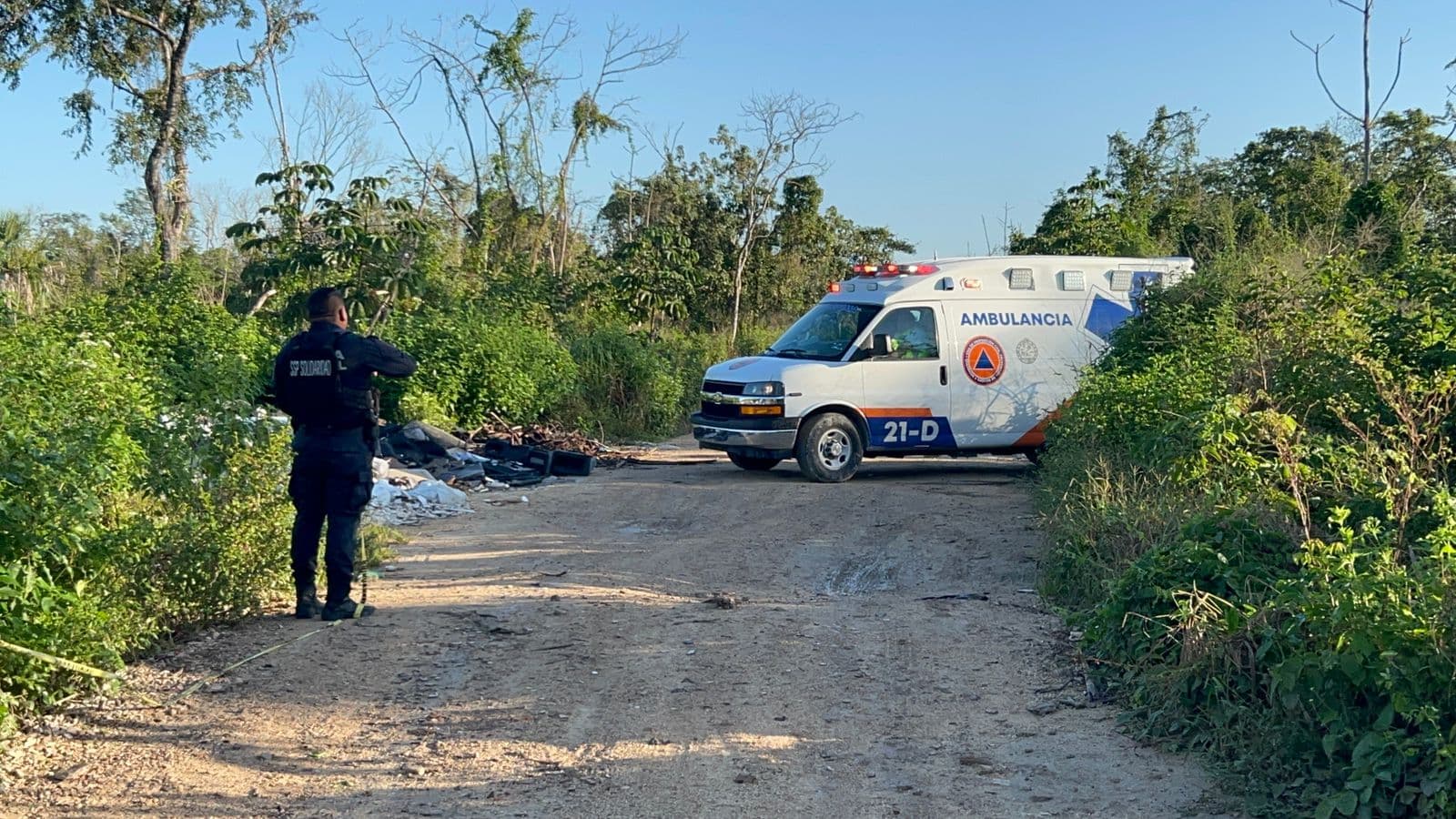 Rojo amanecer en Playa del Carmen