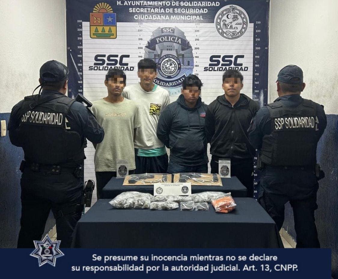 Caen cuatro 'narquitos' en Playa del Carmen