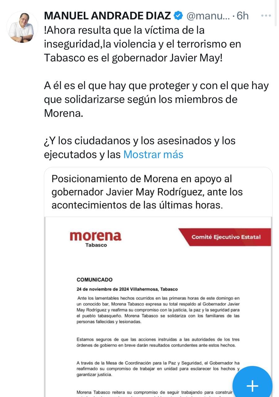 Para Morena primero gobernador, luego luto de familias: MAD