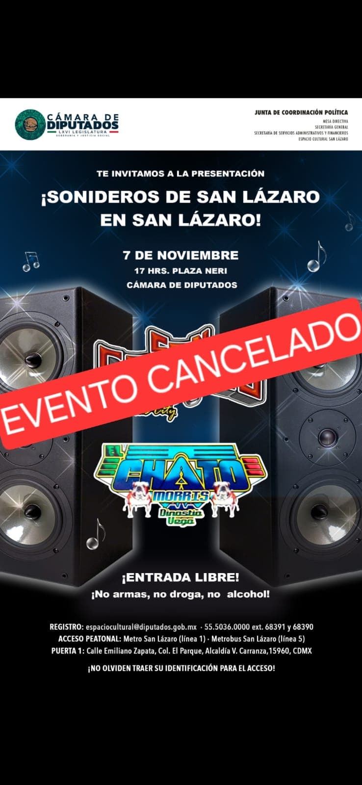 Cancelan a sonideros, no más "Show" en Cámara de Diputados