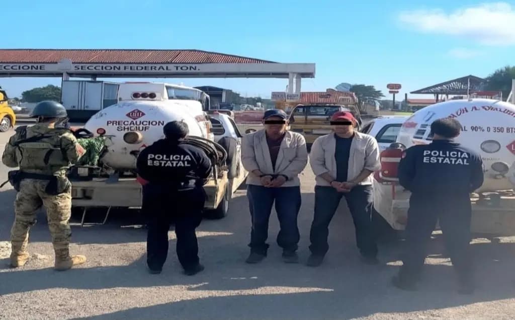 Detienen a dos Huachicoleros en Huimanguillo
