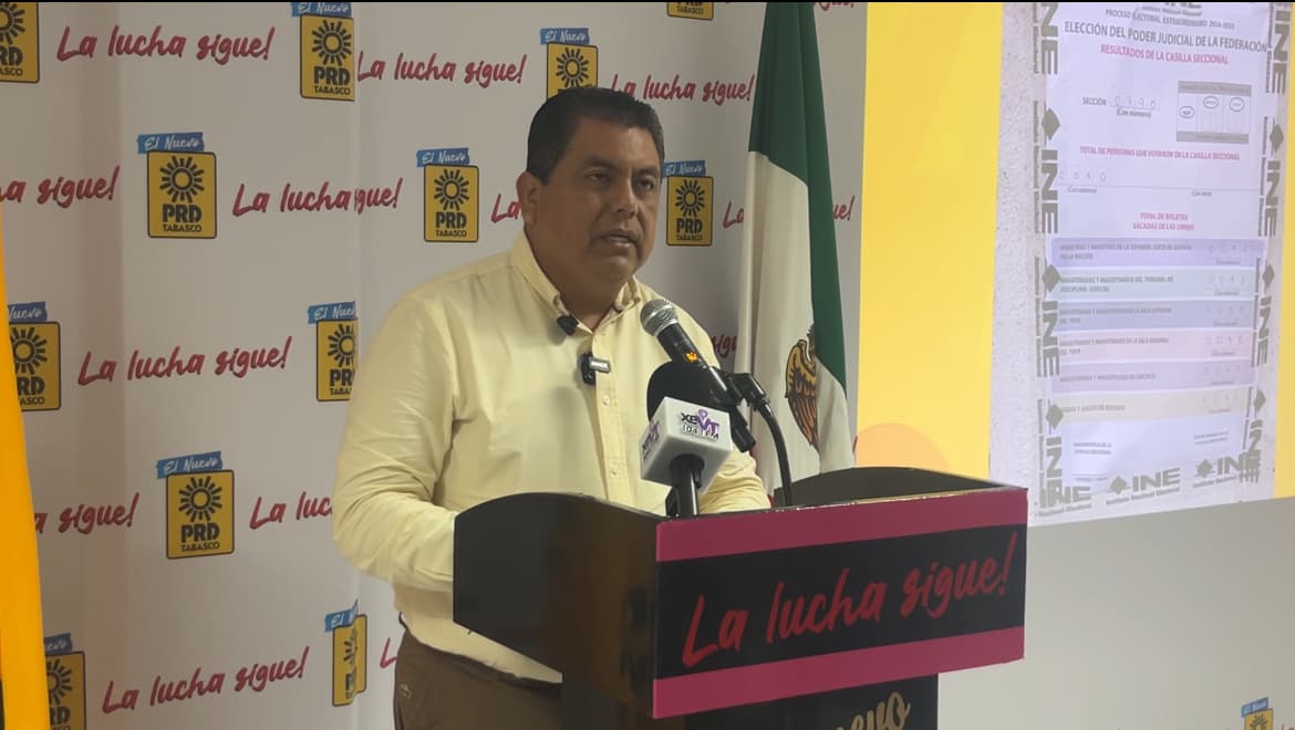 PRD Tabasco califica elección judicial como “una farsa”