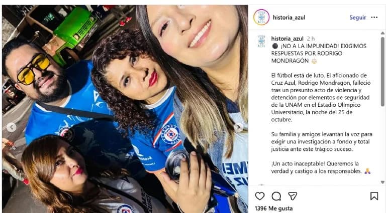 Someten guardias de UNAM a fan de Cruz Azul y muere