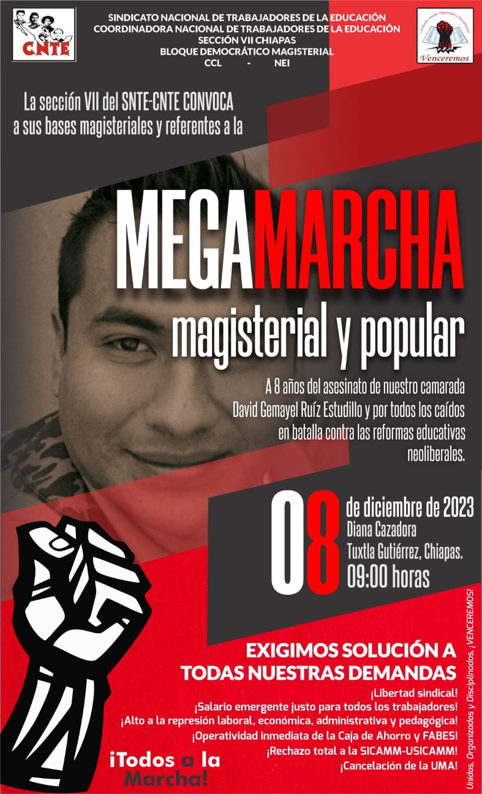 Maestros de Chiapas marcharan para exigir cese hostigamiento laboral